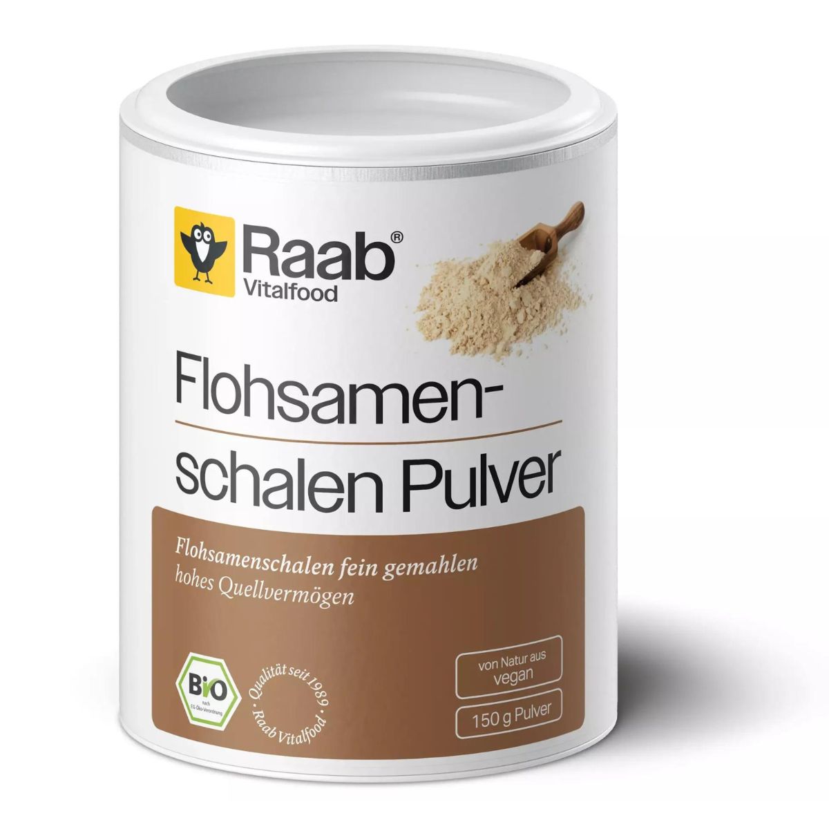 Raab Flohsamenschalen Pulver Bio Dose 150 g