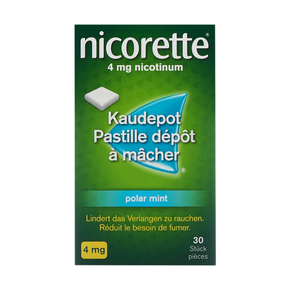 Nicorette Polar Mint Kaudepots 4 mg 30 Stück