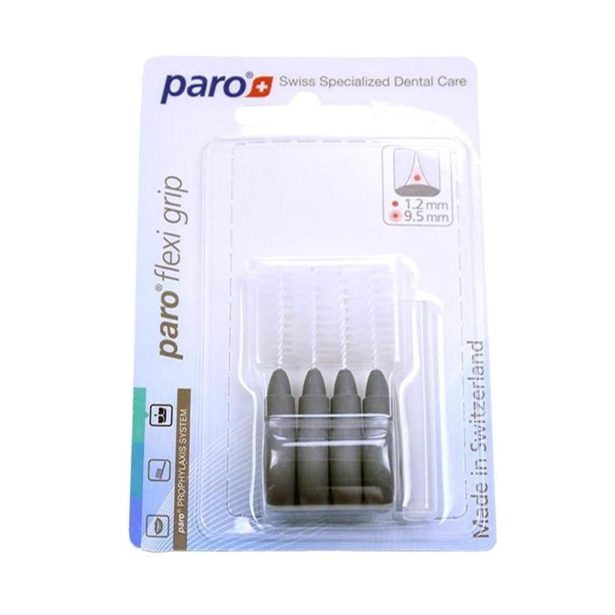 Paro Flexi Grip 1,2/9,5mm grau grob 4 Stück