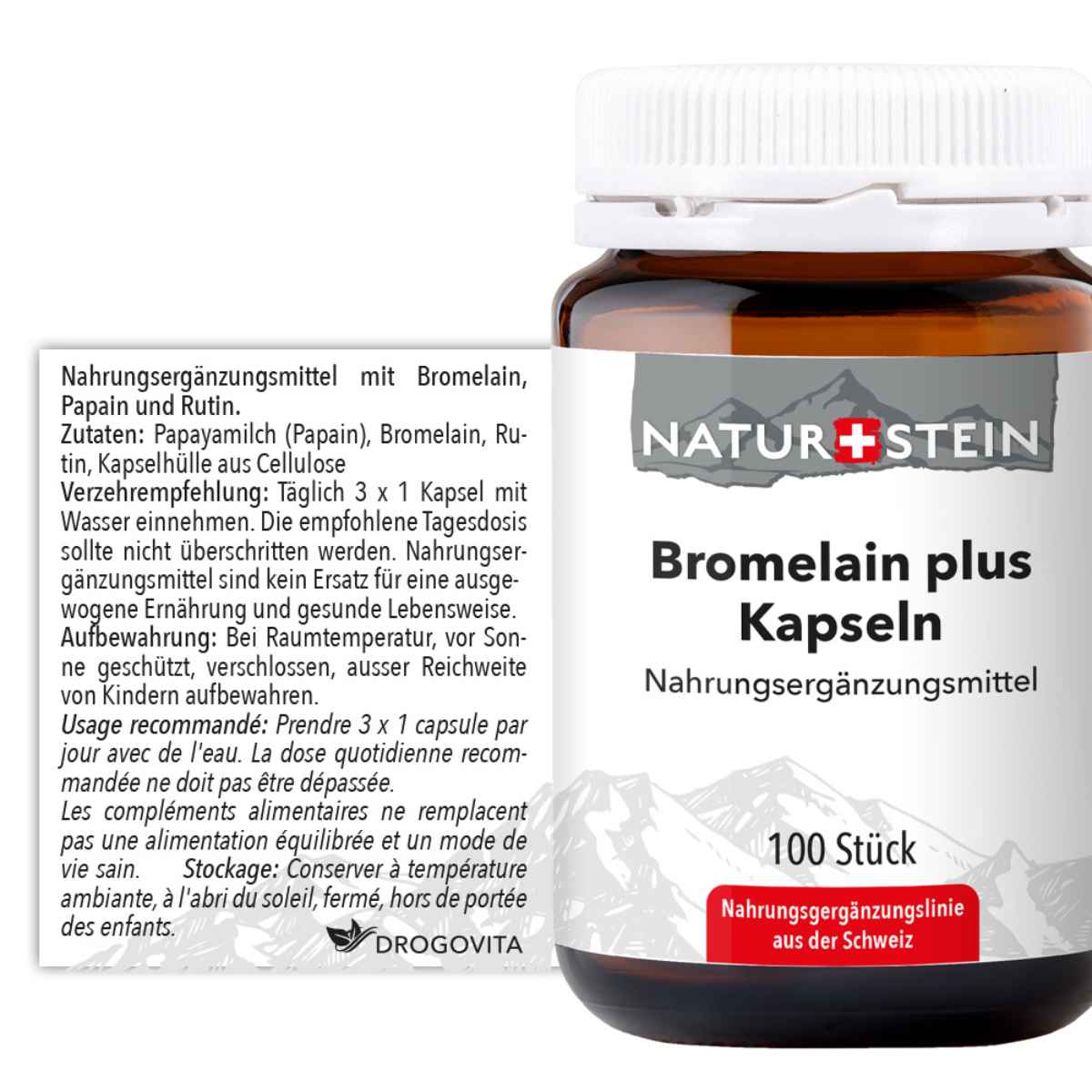 Naturstein Bromelain plus Kapseln 100 Stück