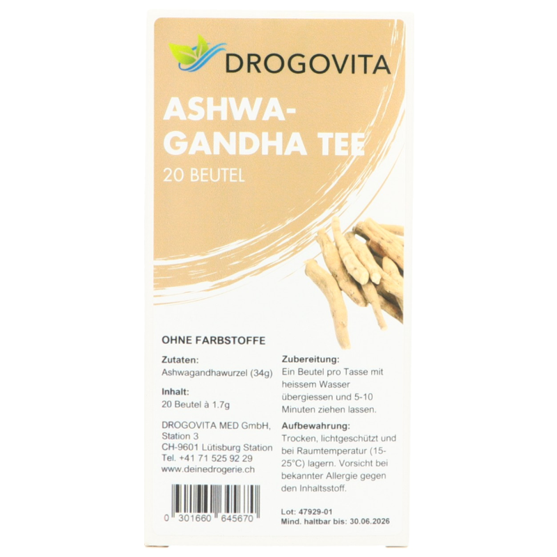 DROGOVITA Ashwagandha Tee Beutel 20 Stück