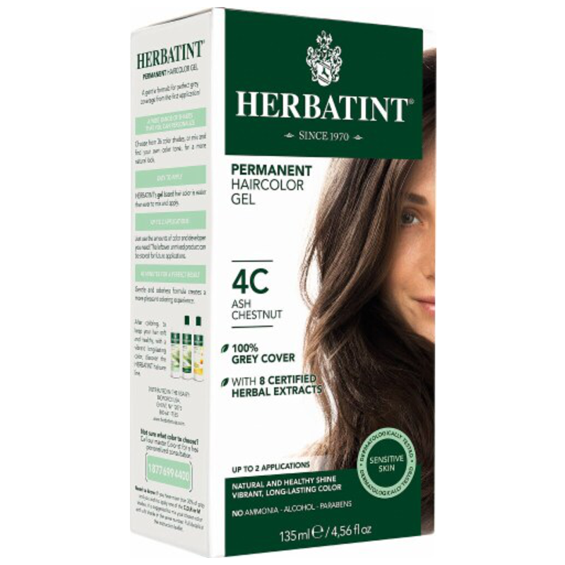 HERBATINT Haarfärbegel 4C Asch-Kastanienbraun 150 ml