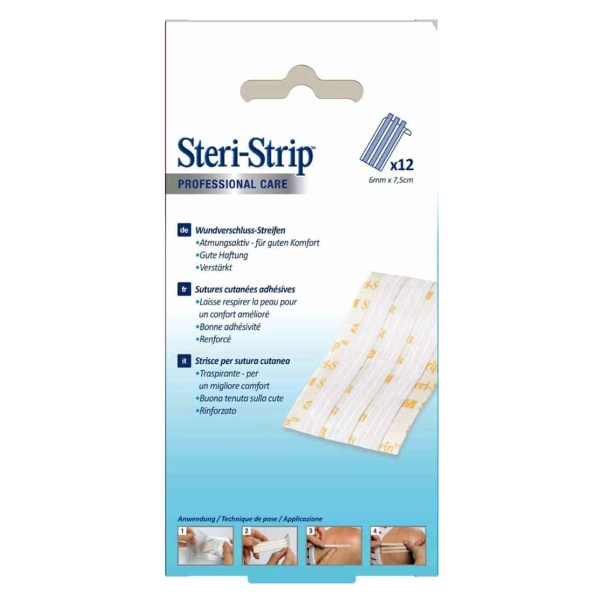 3M STERI STRIP 6x75mm weiss verstärkt 12 x 3 Stück