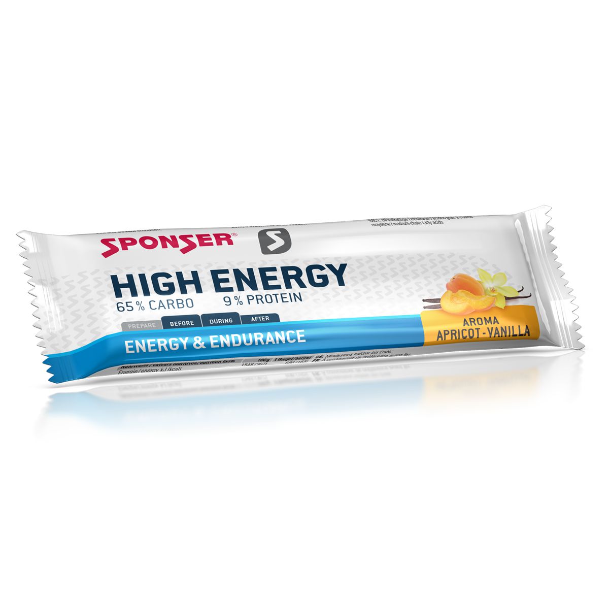 Sponser High Energy Bar Aprikose Vanille Display 30 x 45 g