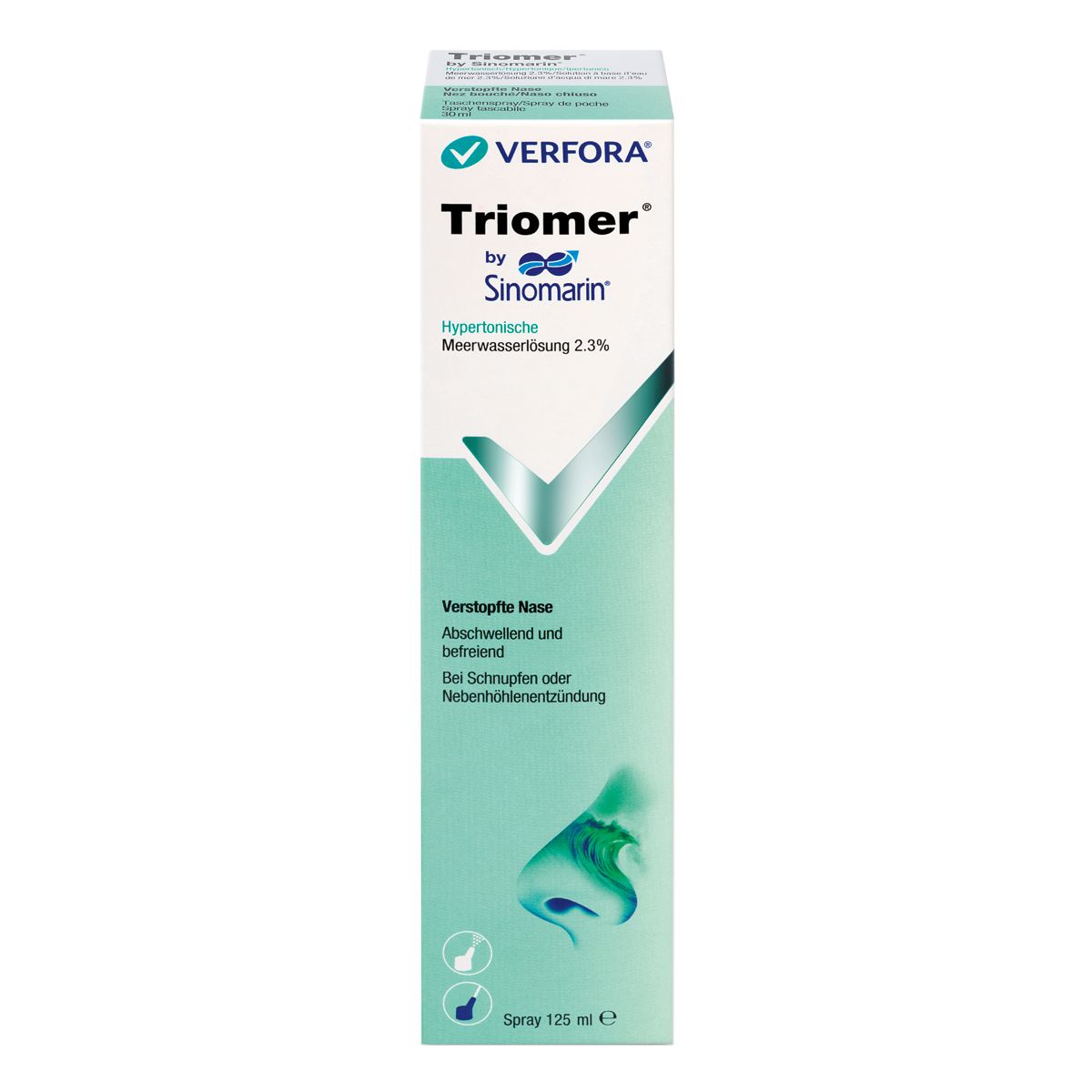 TRIOMER Sinomarin Hypertonische Nasenspülung 125 ml