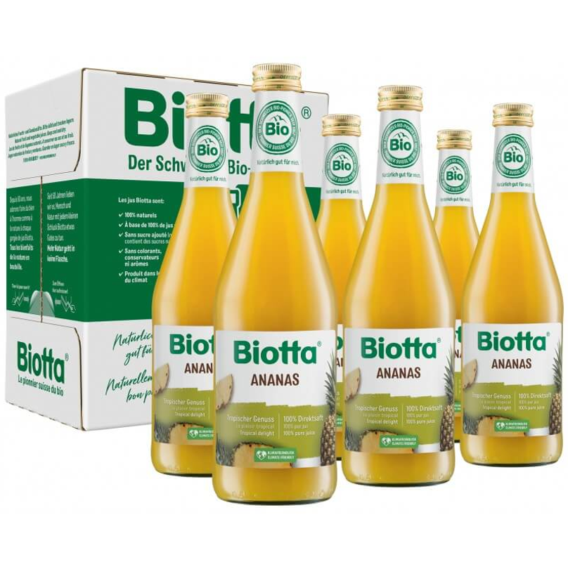 Biotta Ananassaft Bio Flasche 6 x 5 dl