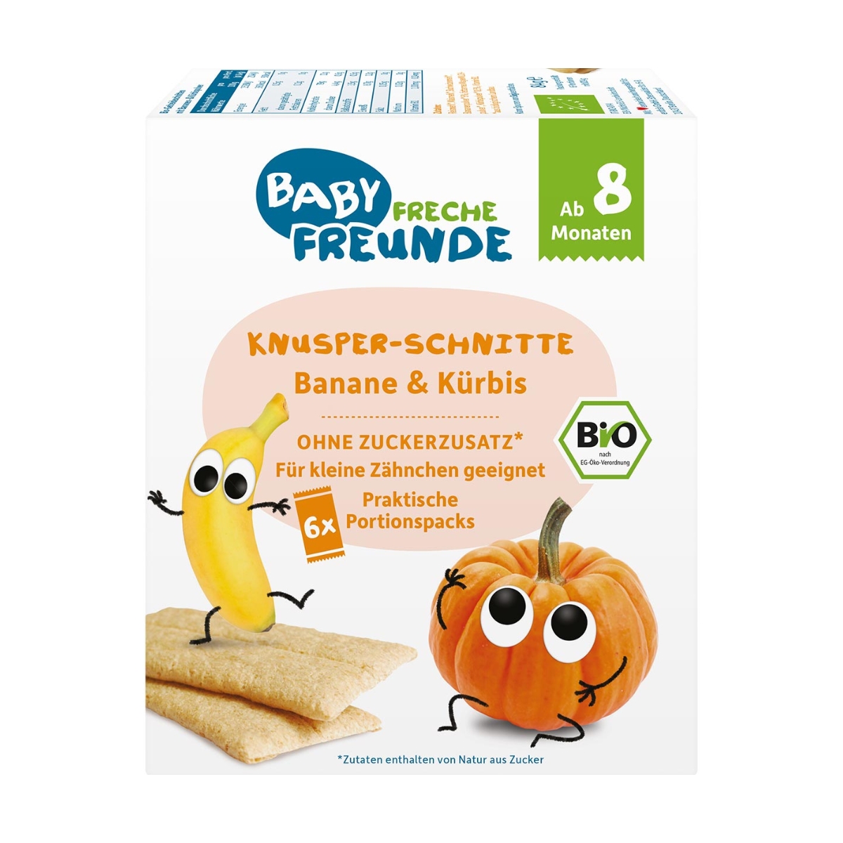 Freche Freunde Knusper-Schnitte Banane & Kürbis 84 g