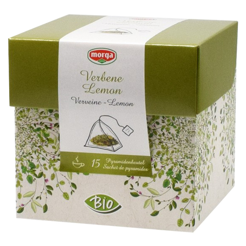 MORGA Verbene-Lemon Kräutertee Pyramide Bio 15 Stück