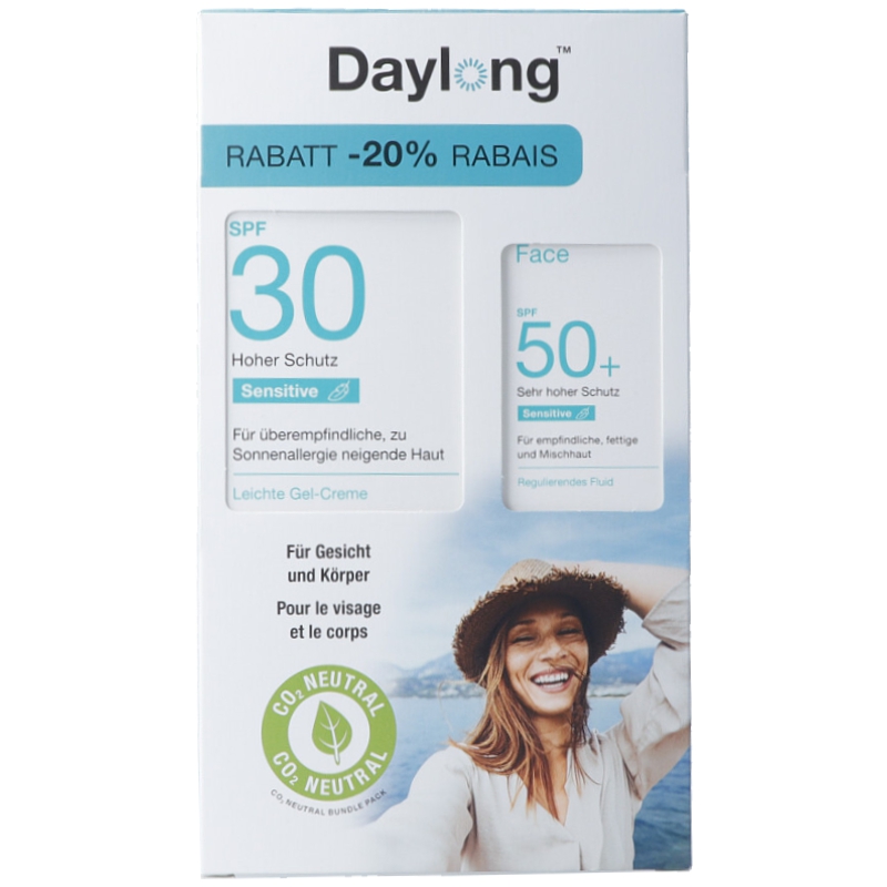 Daylong Sensitive Gel-Creme SPF30 200ml + Fluid 50ml