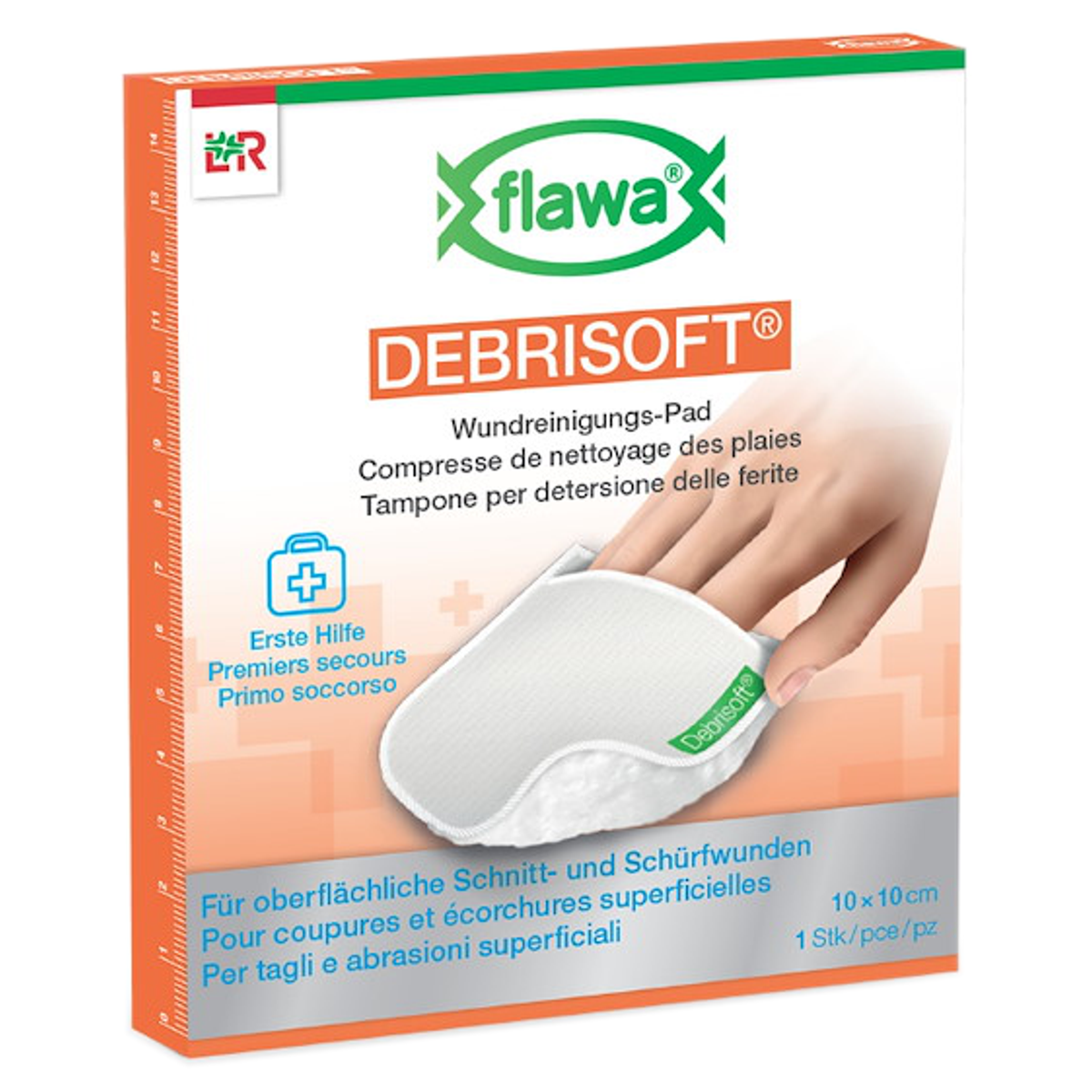 Flawa Debrisoft Pad 10x10 cm steril