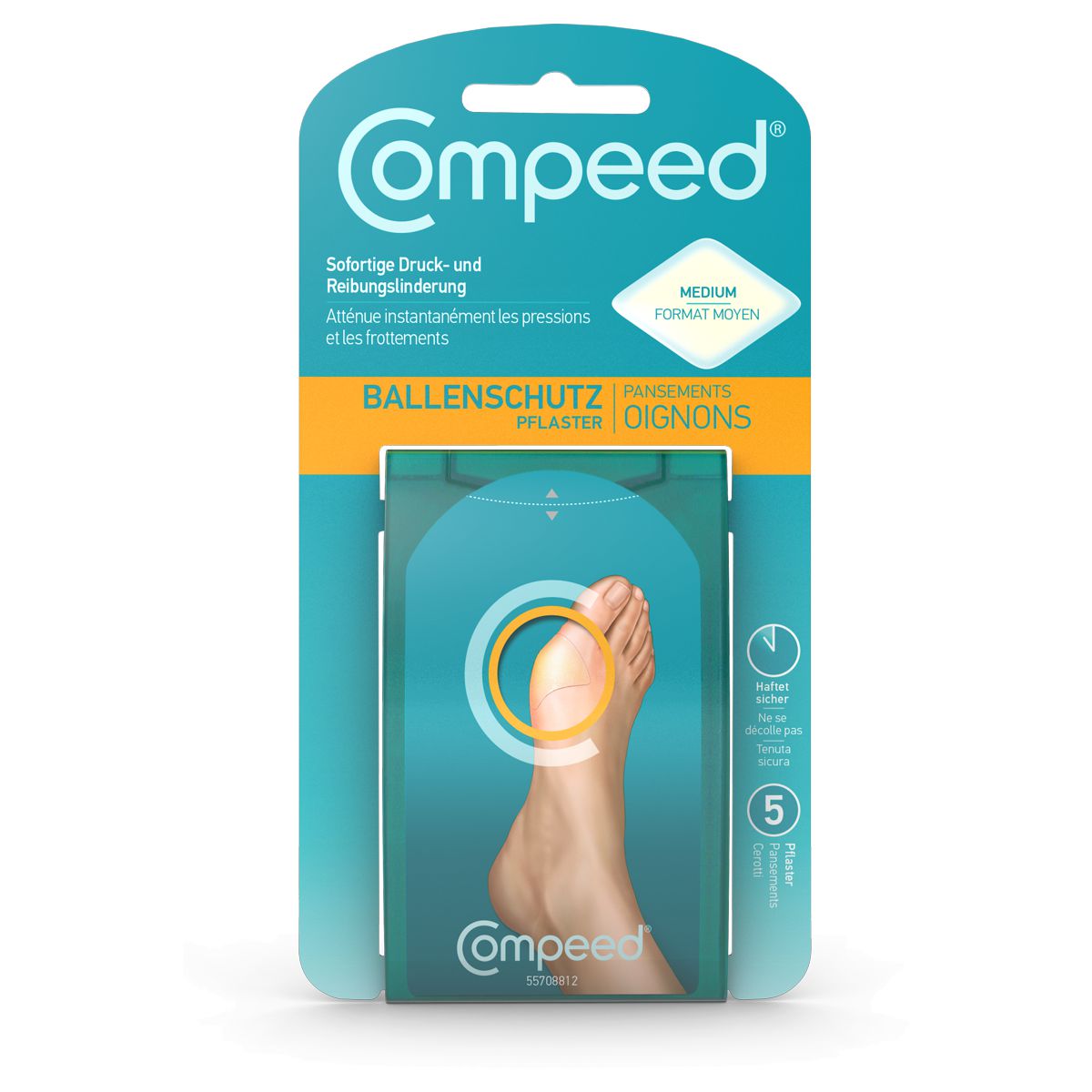 Compeed Pflaster Ballenschutz M 5 Stück