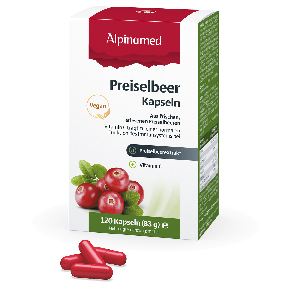 Alpinamed Preiselbeer Kapseln 120 Stück