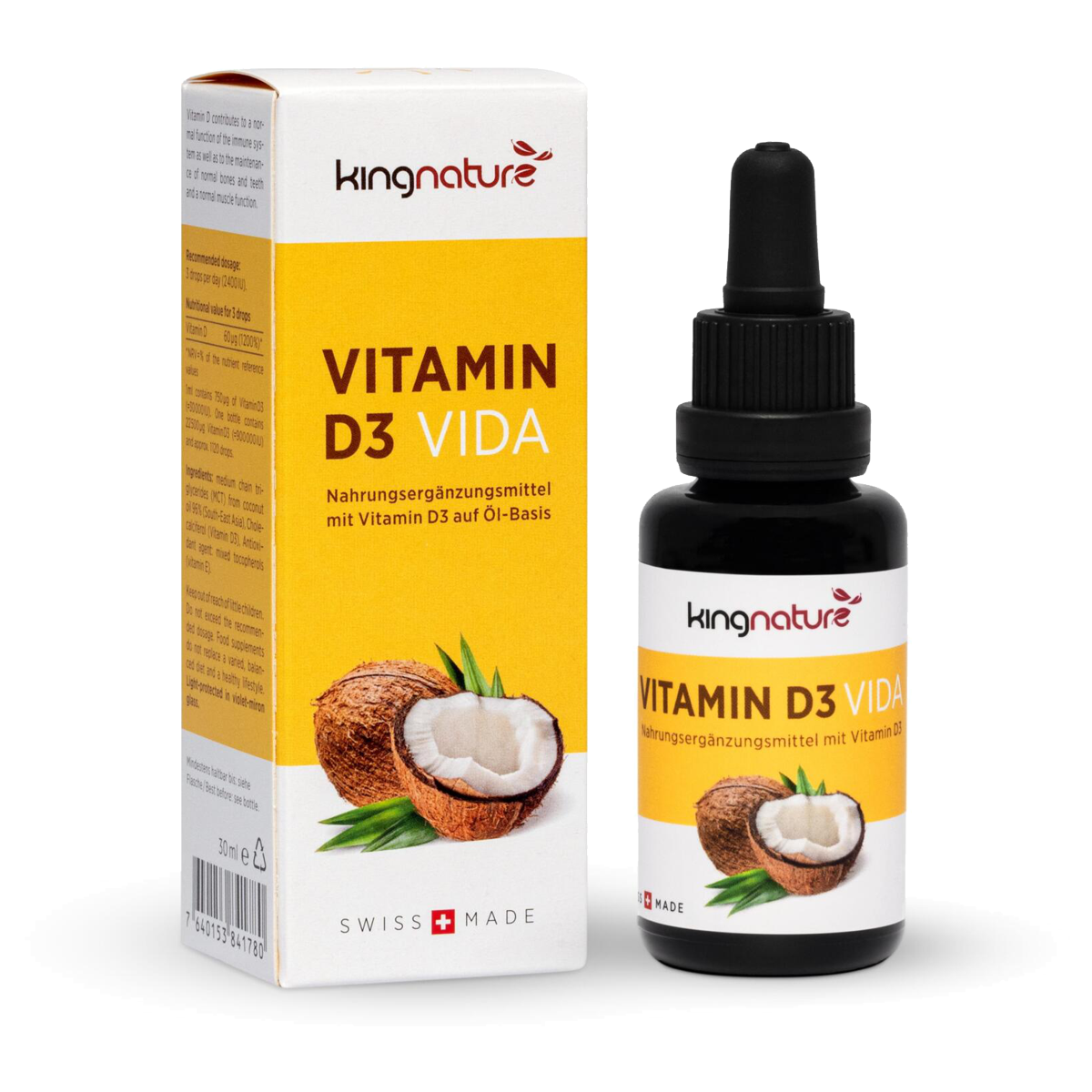 Kingnature Vitamin D3 Vida Flasche 30 ml