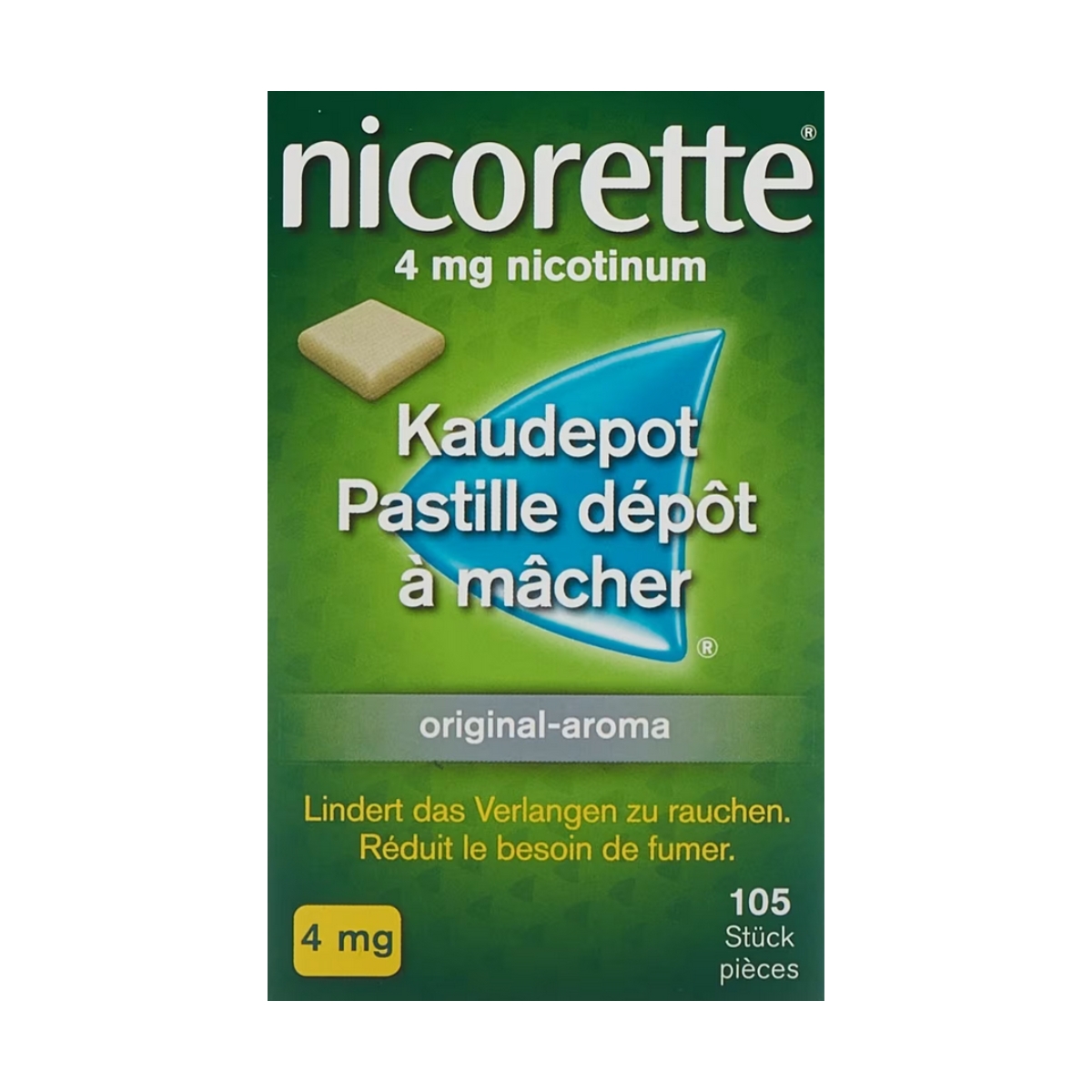 Nicorette Original Kaudepots 4 mg 105 Stück