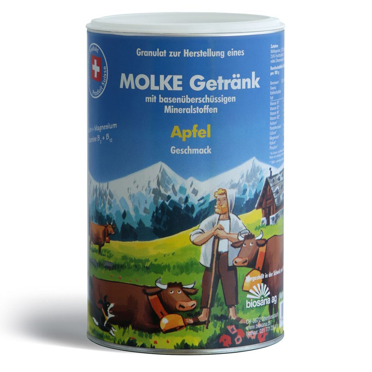 Biosana Molke Granulat Apfel Dose 500 g