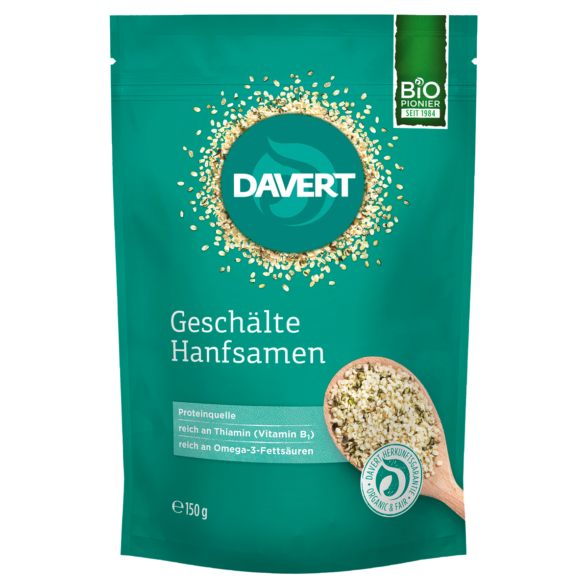 Davert Hanfsamen geschält Bio Beutel 150 g