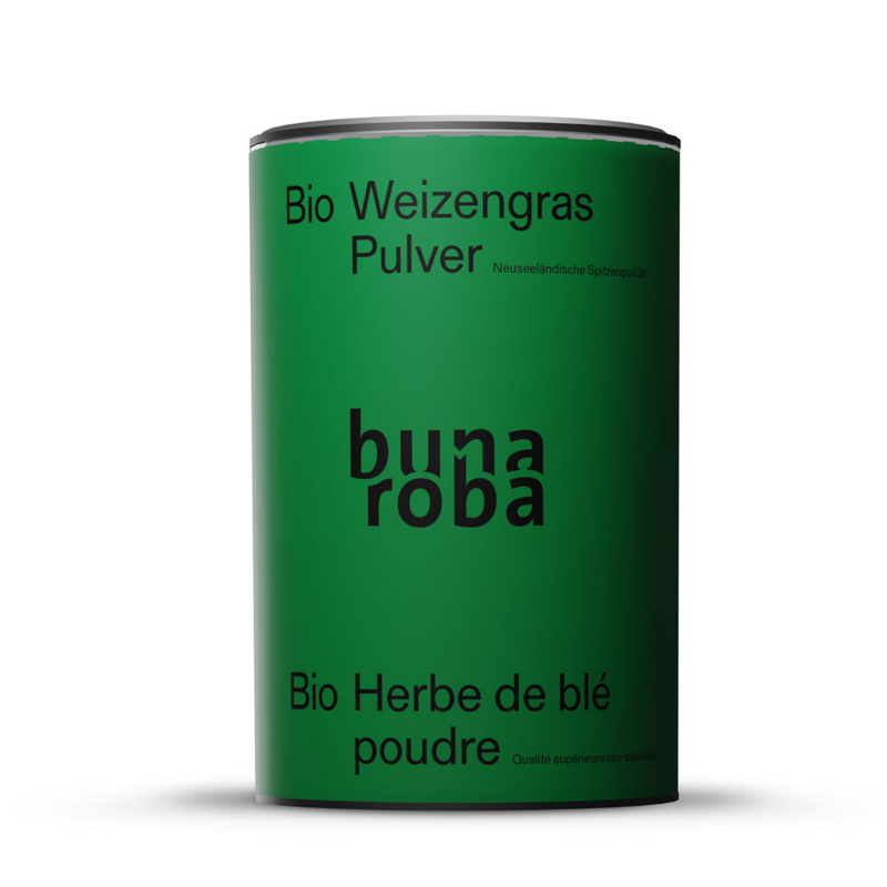 Bunaroba Weizengras Pulver Dose 125 g