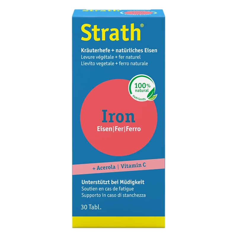 Strath Iron natürliches Eisen + Kräuterhefe Tabletten 30 Stück