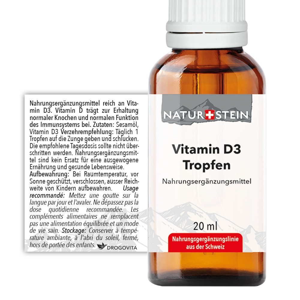 Naturstein Vitamin D3 Tropfen 20 ml