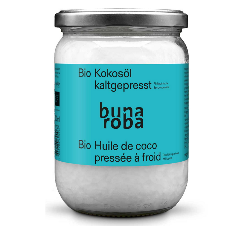 Bunaroba Kokosnuss Öl Glas 500 ml