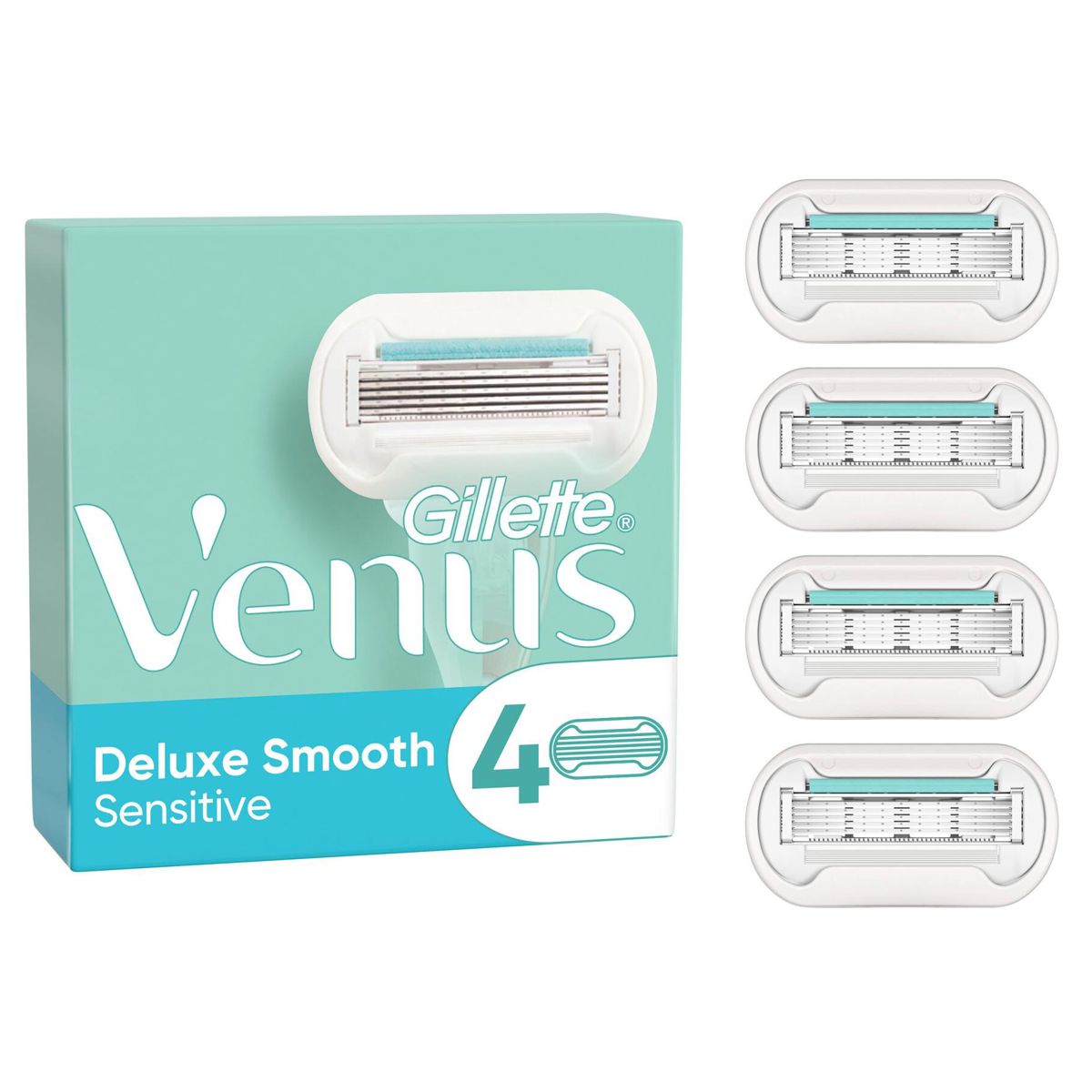 GILLETTE Venus Deluxe Smooth Klingen Sensitive 4 Stück