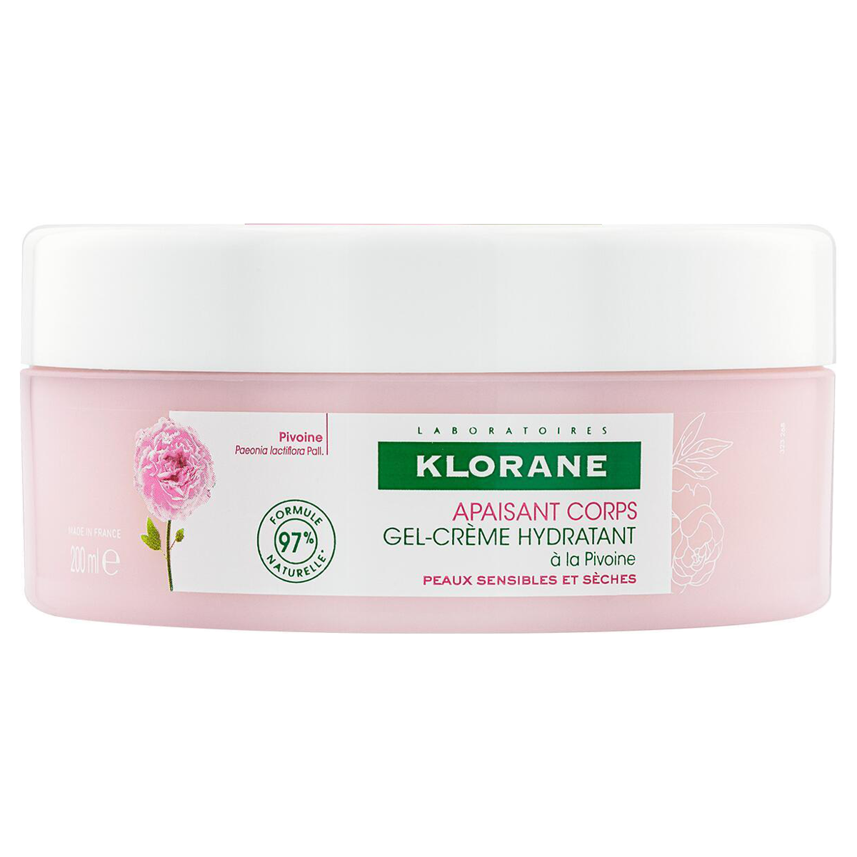 Klorane Pfingstrosen Gel-Creme Feuchtigkeit Bio 200 ml