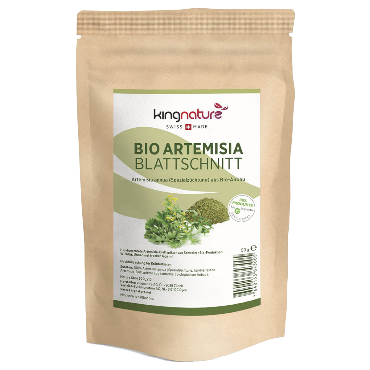 Kingnature Bio Artemisia Blattschnitt 50 g