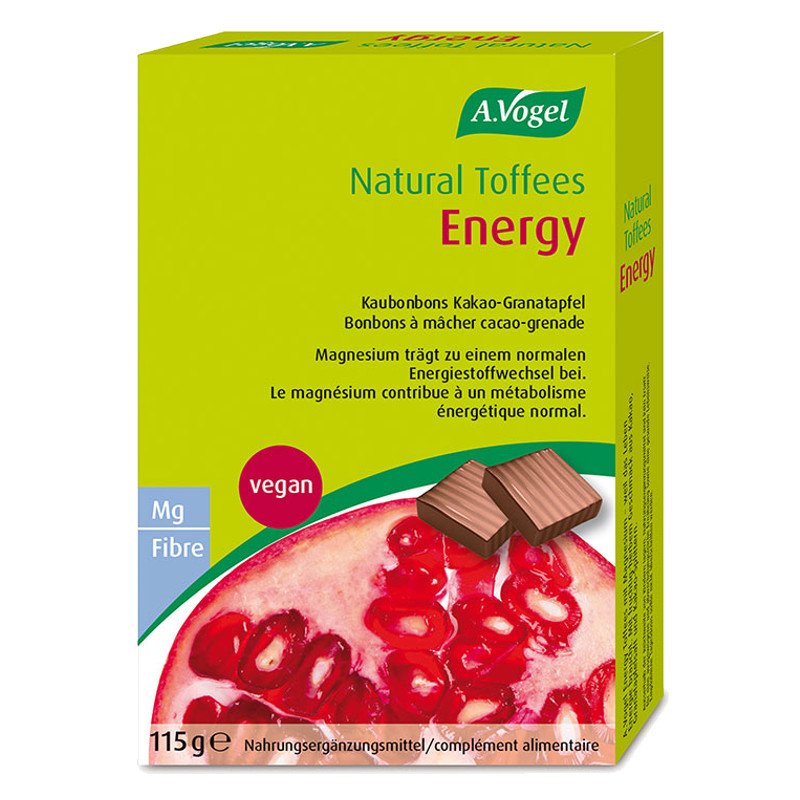 A.Vogel Natural Energy Toffees Kakao-Granatapfel mit Magnesium 115 g