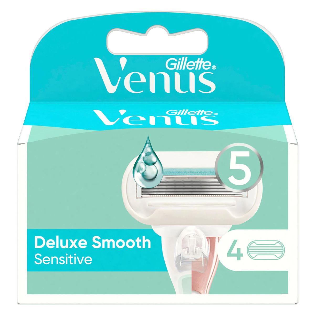 GILLETTE Venus Deluxe Smooth Klingen Sensitive 4 Stück