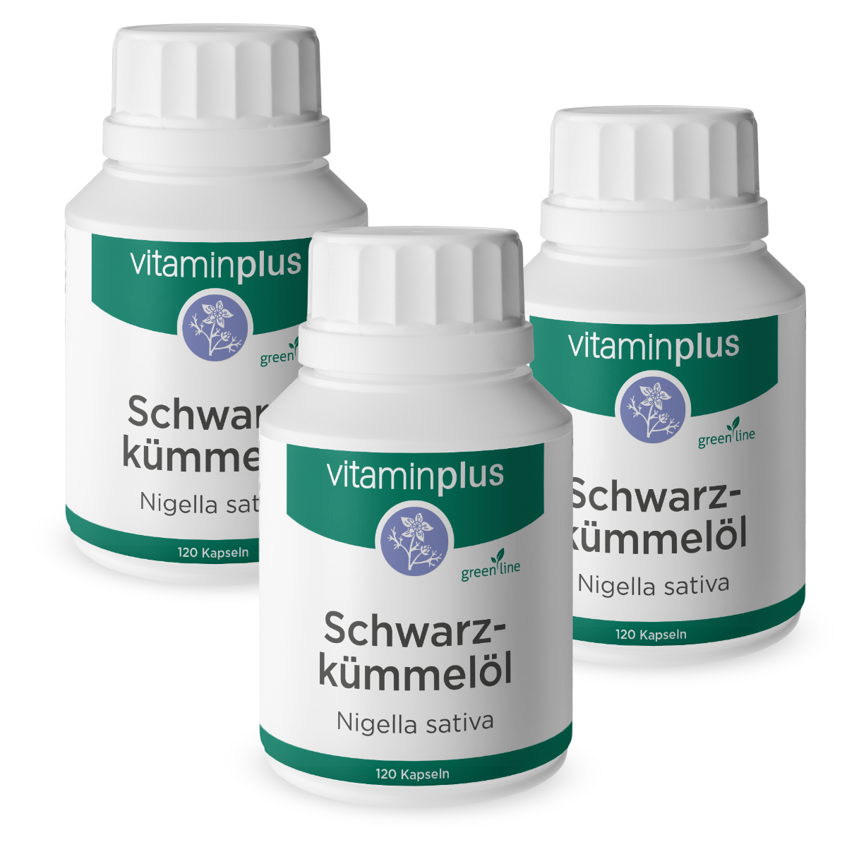 Vitaminplus Schwarzkümmelöl Kapseln 500 mg 3x 120 Stück