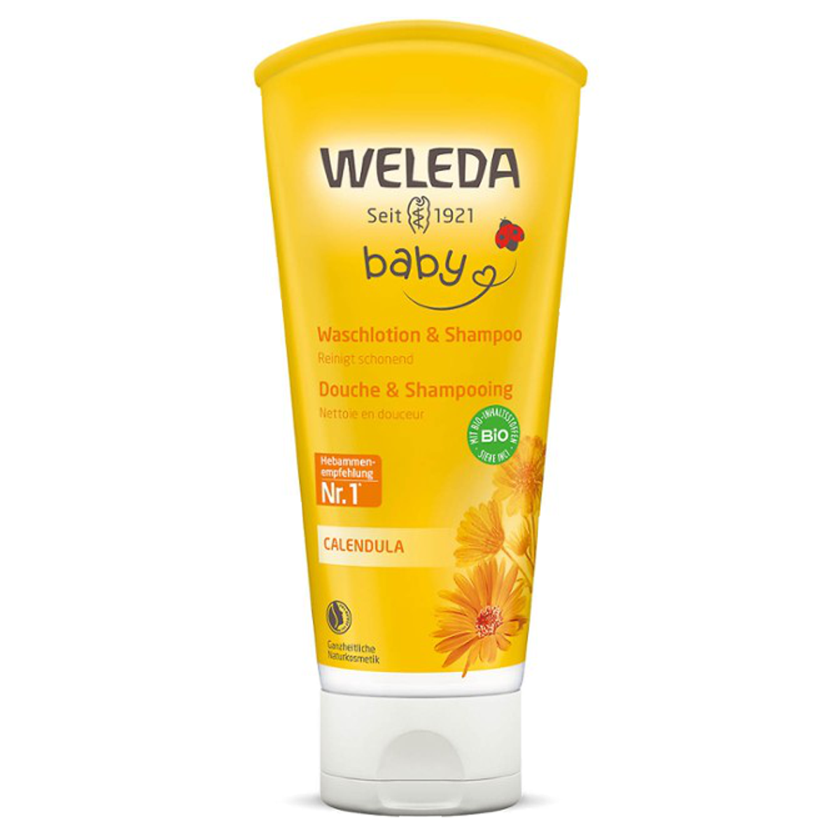 Weleda Baby Calendula Waschlotion und Shampoo 200 ml