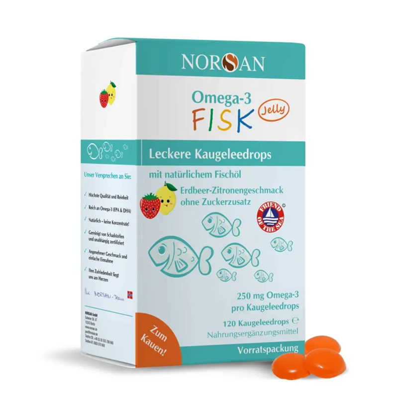 Norsan Omega-3 FISK Jelly 120 Stück