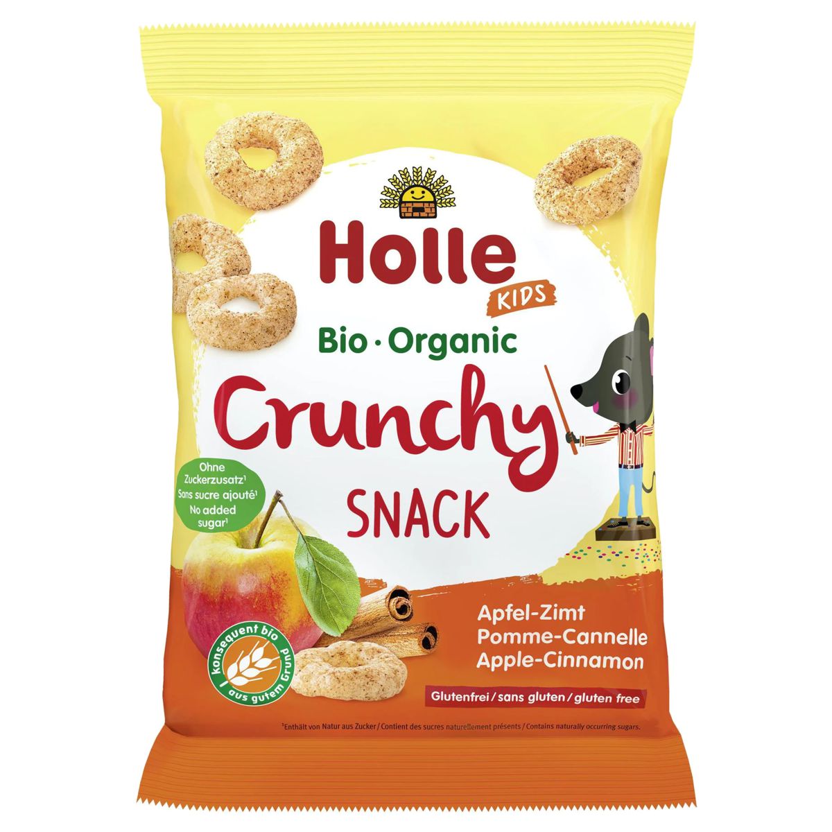 Holle Bio-Crunchy Snack Apfel Zimt 25 g