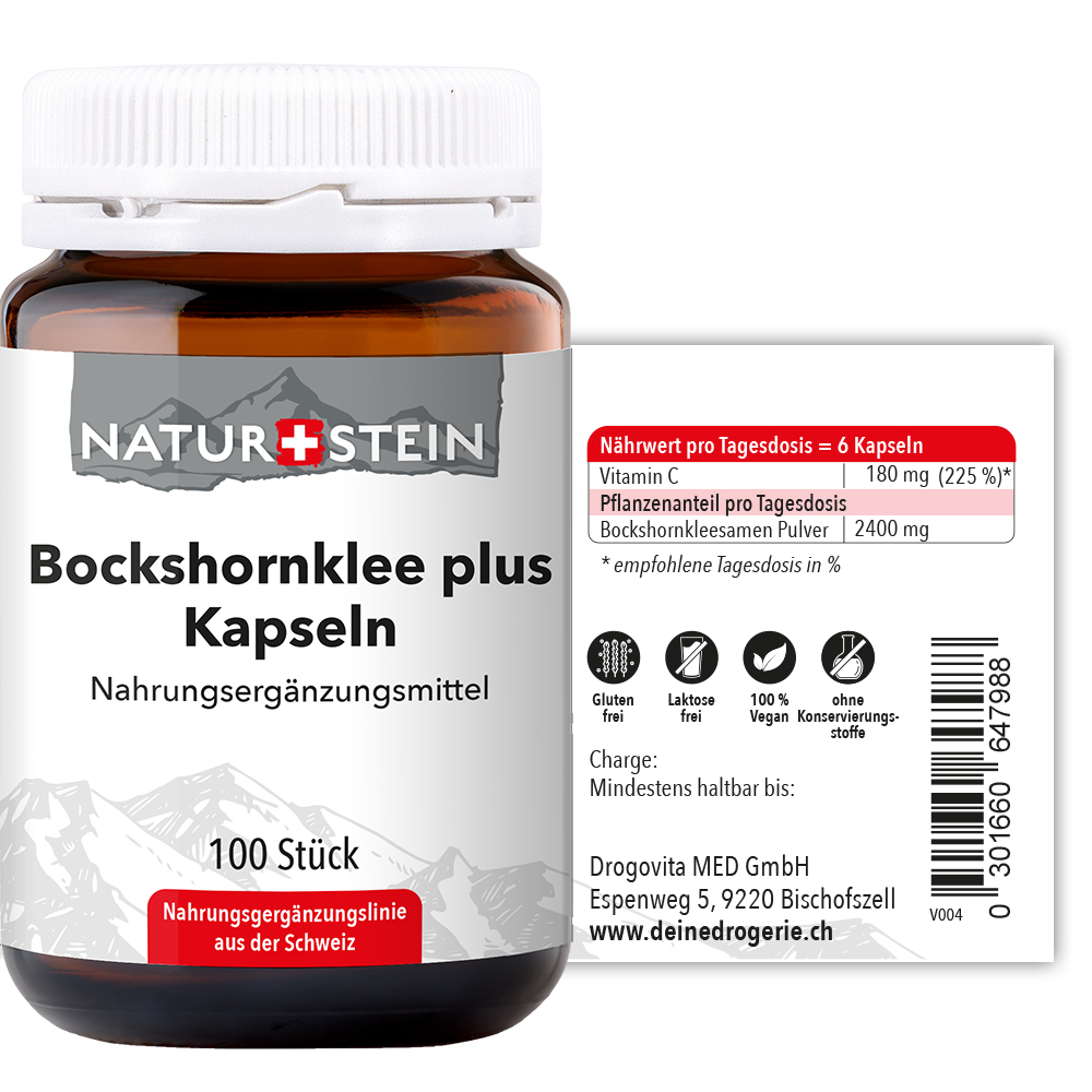 Naturstein Bockshornklee plus Kapseln 100 Stück