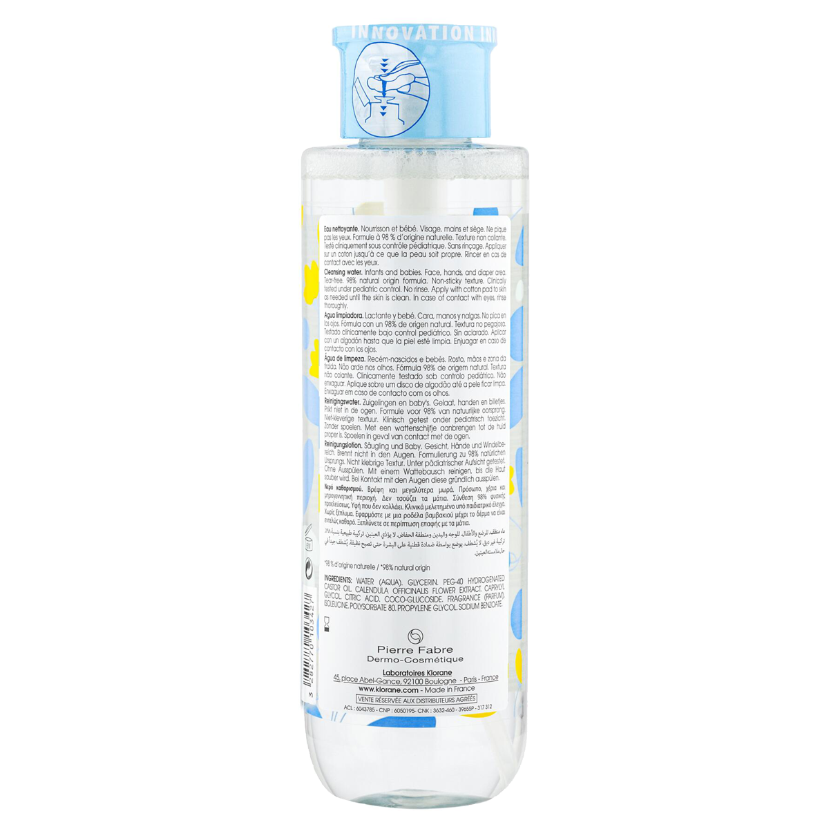 Klorane Bebe Mizellen-Reinigungslotion 500 ml