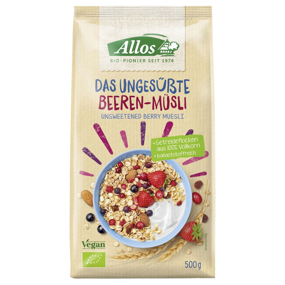 Allos Das ungesüsste Beeren-Müsli Beutel 500 g