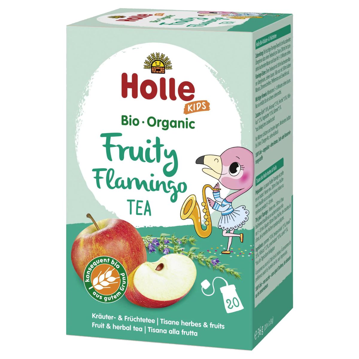 Holle Fruity Flamingo Kräuter Früchtetee Bio 20 Btl