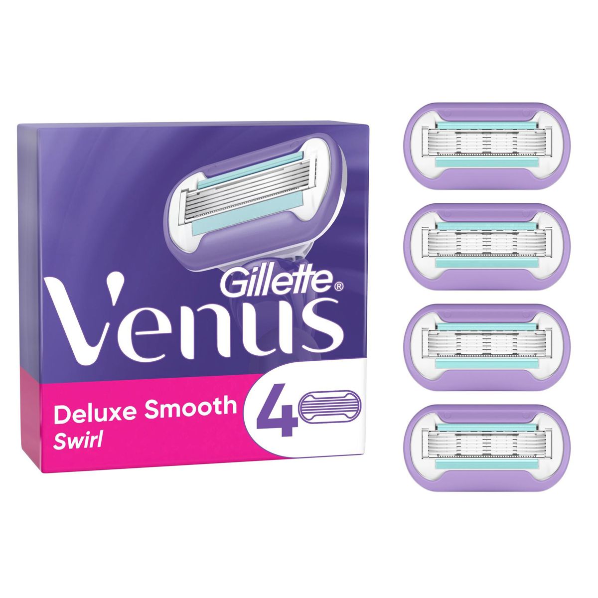 GILLETTE Venus Deluxe Smooth Klingen Swirl 4 Stück