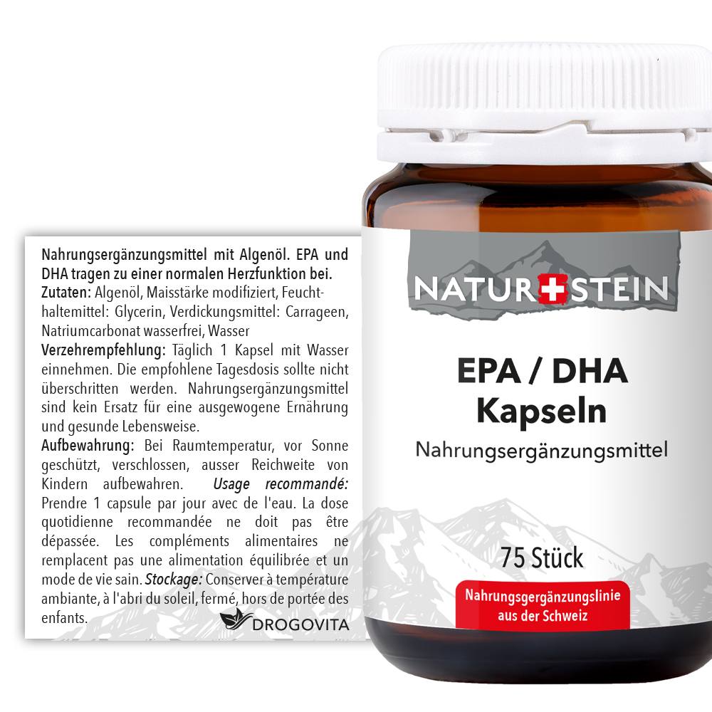 Naturstein EPA / DHA Kapseln 75 Stück