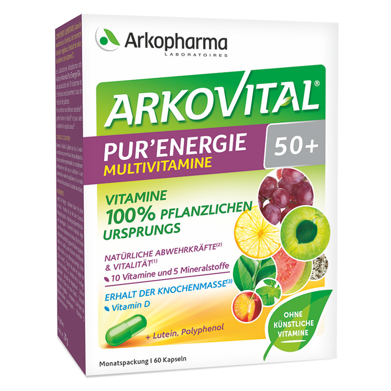 Arkovital Pur'Energie 50+ Kaps Vit+Min Ds 60 Stk