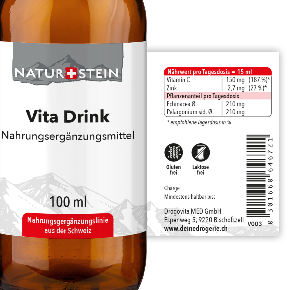 Naturstein Vita Drink Glasflasche 100 ml