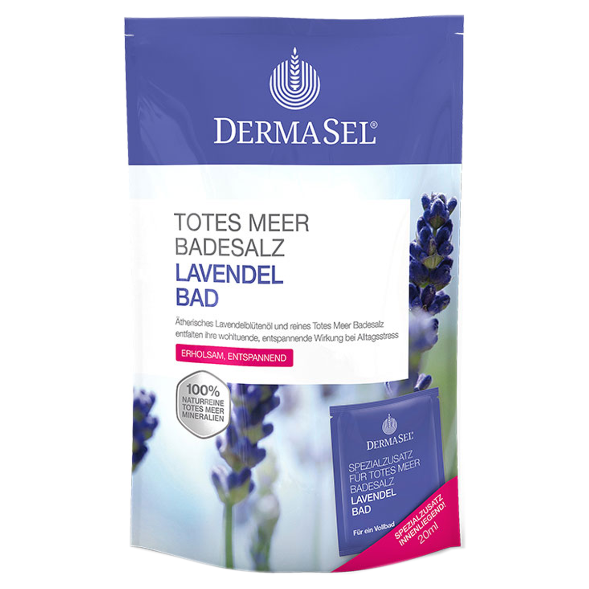 Dermasel Badesalz Lavendel Beutel 400 g