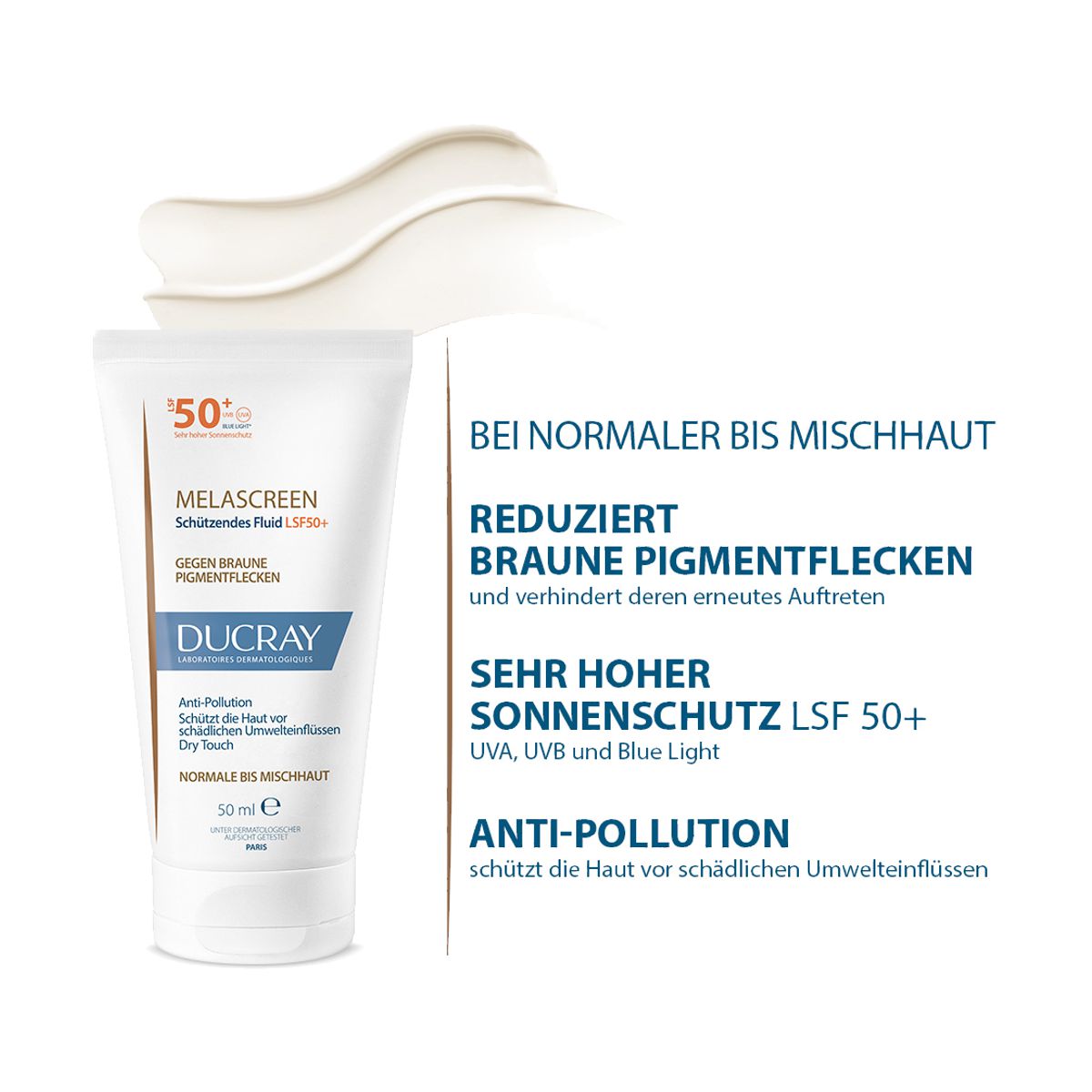 Ducray Melascreen Anti-Pigmentflecken Fluid SPF50+ 50 ml