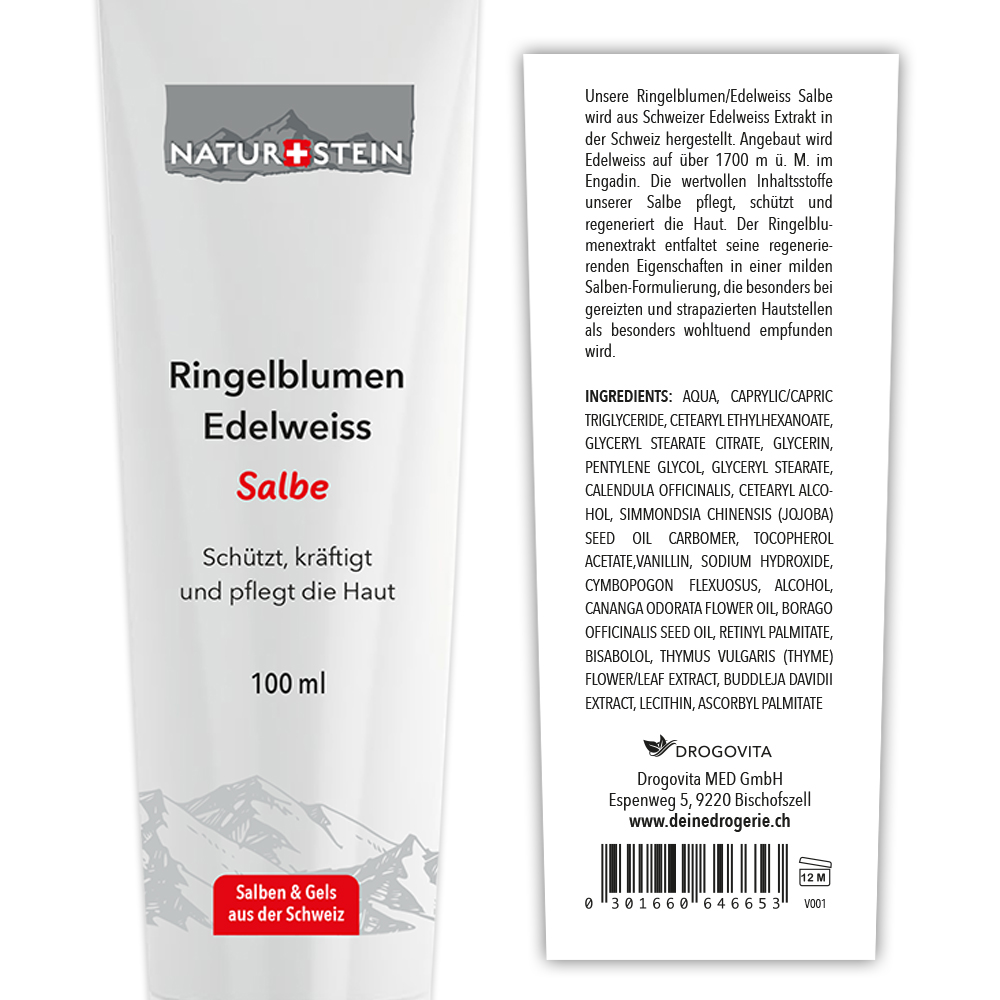 Naturstein Ringelblumen Edelweiss Salbe Tb 100 ml