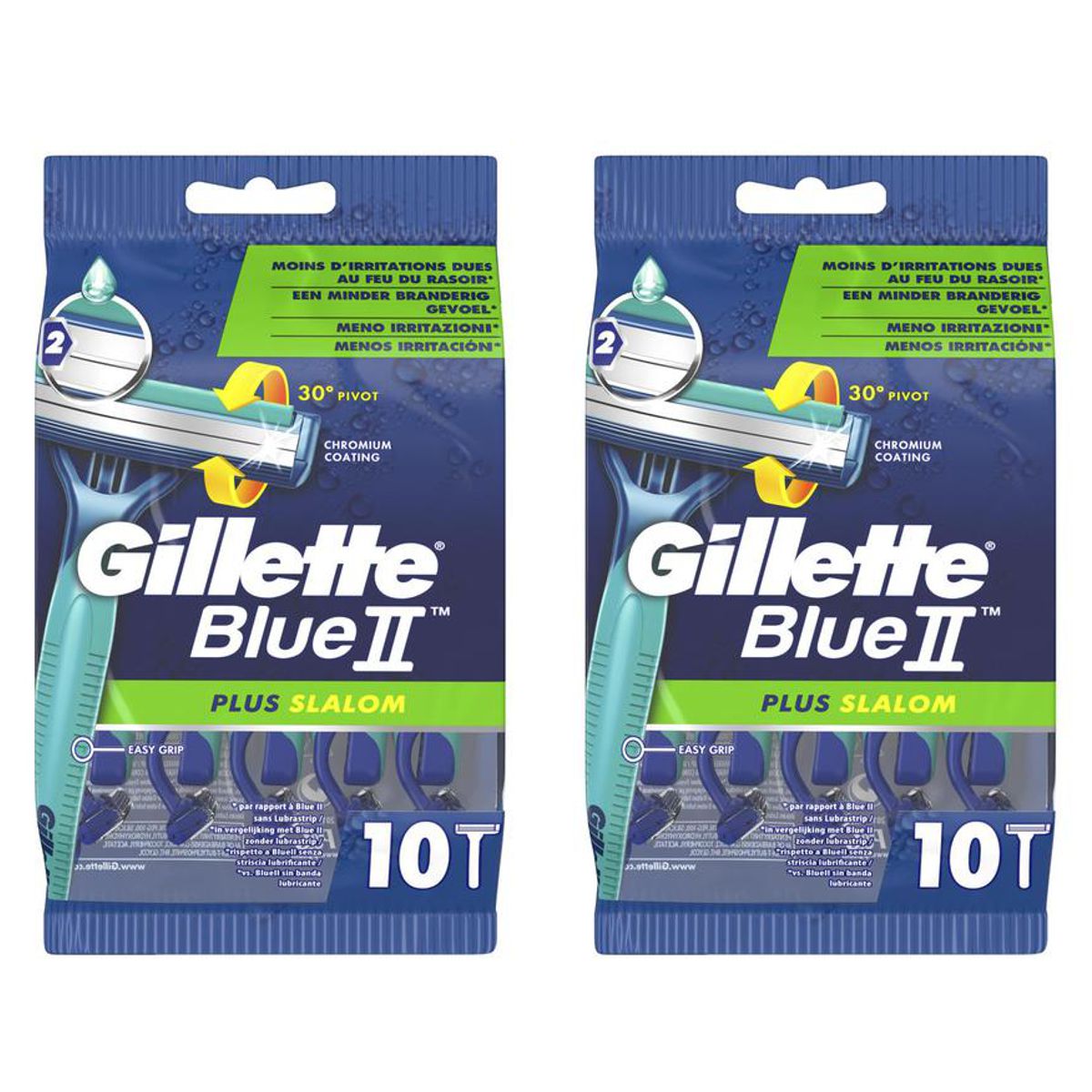 GILLETTE Blue 2 Plus Einwegrasierer Slalom 2 x 10 Stück