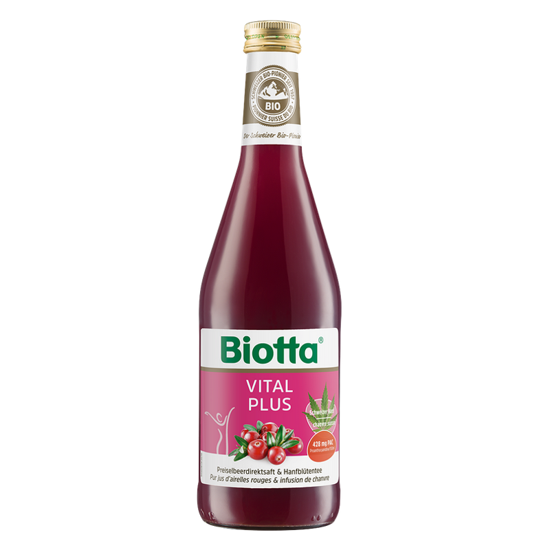 Biotta Vital Plus Preiselbeere & Hanf Bio 6 fl 5 dl