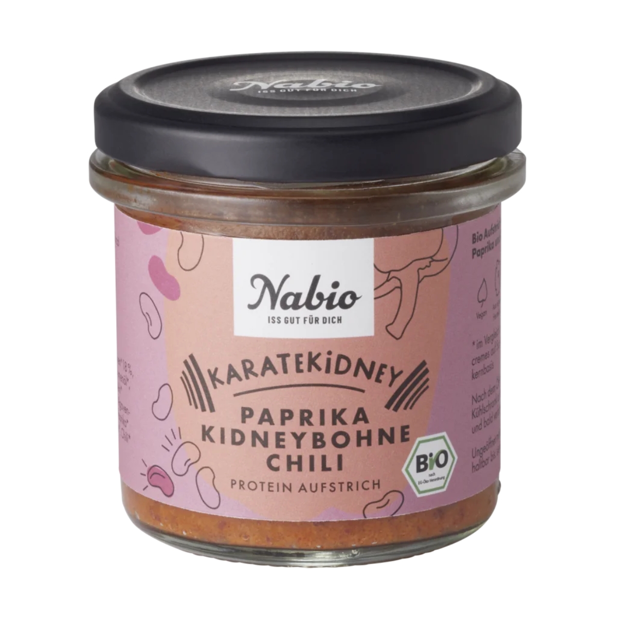 Nabio Proteinaufstrich Kidneybohnen Paprika Chili 140 g