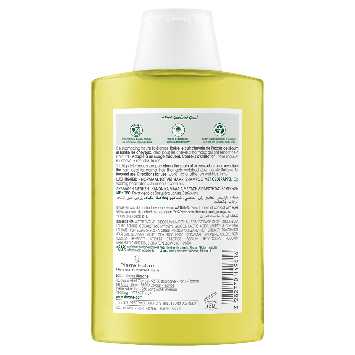 Klorane Zedrat Shampoo 200 ml