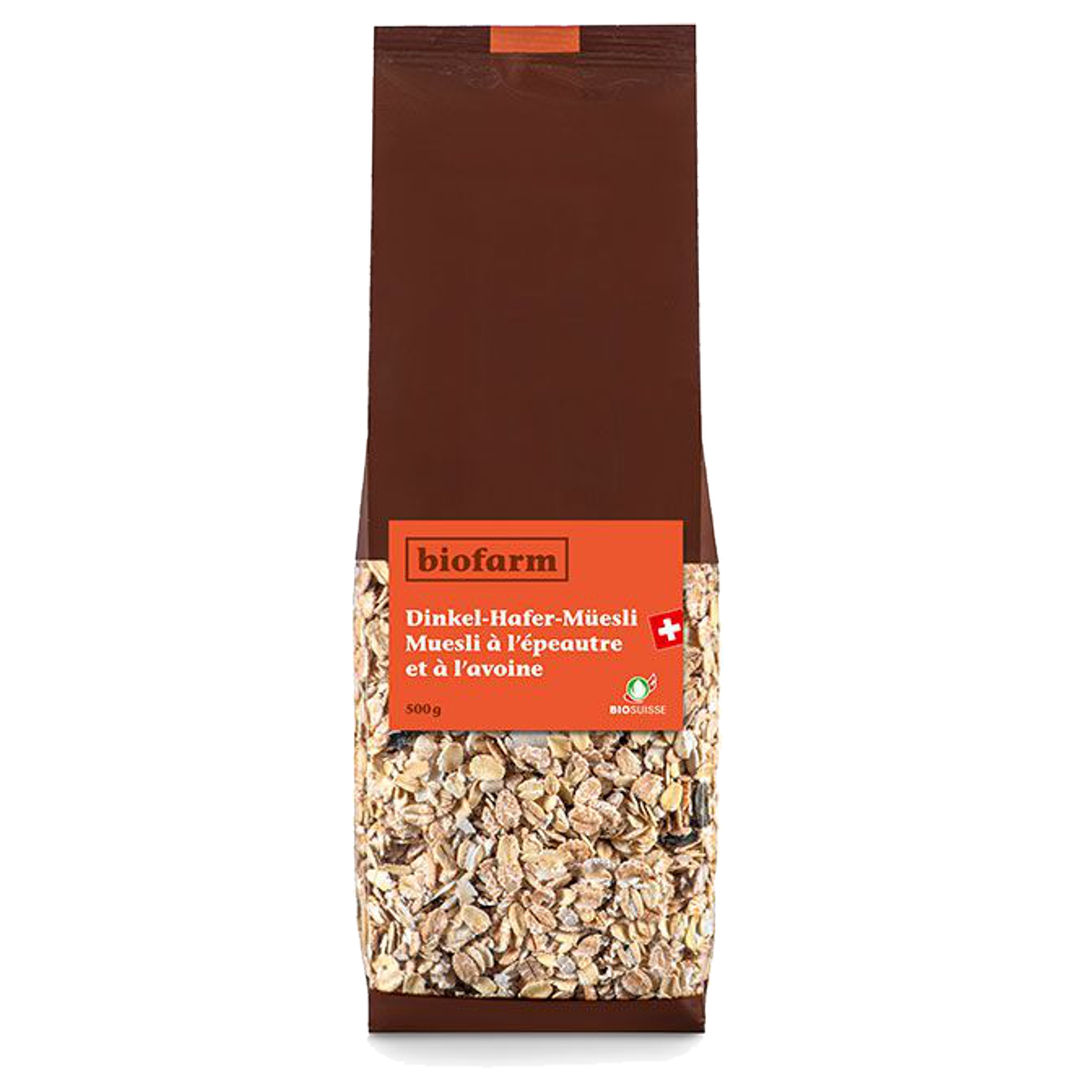 Biofarm Dinkel Hafermüesli Knospe Beutel 500 g