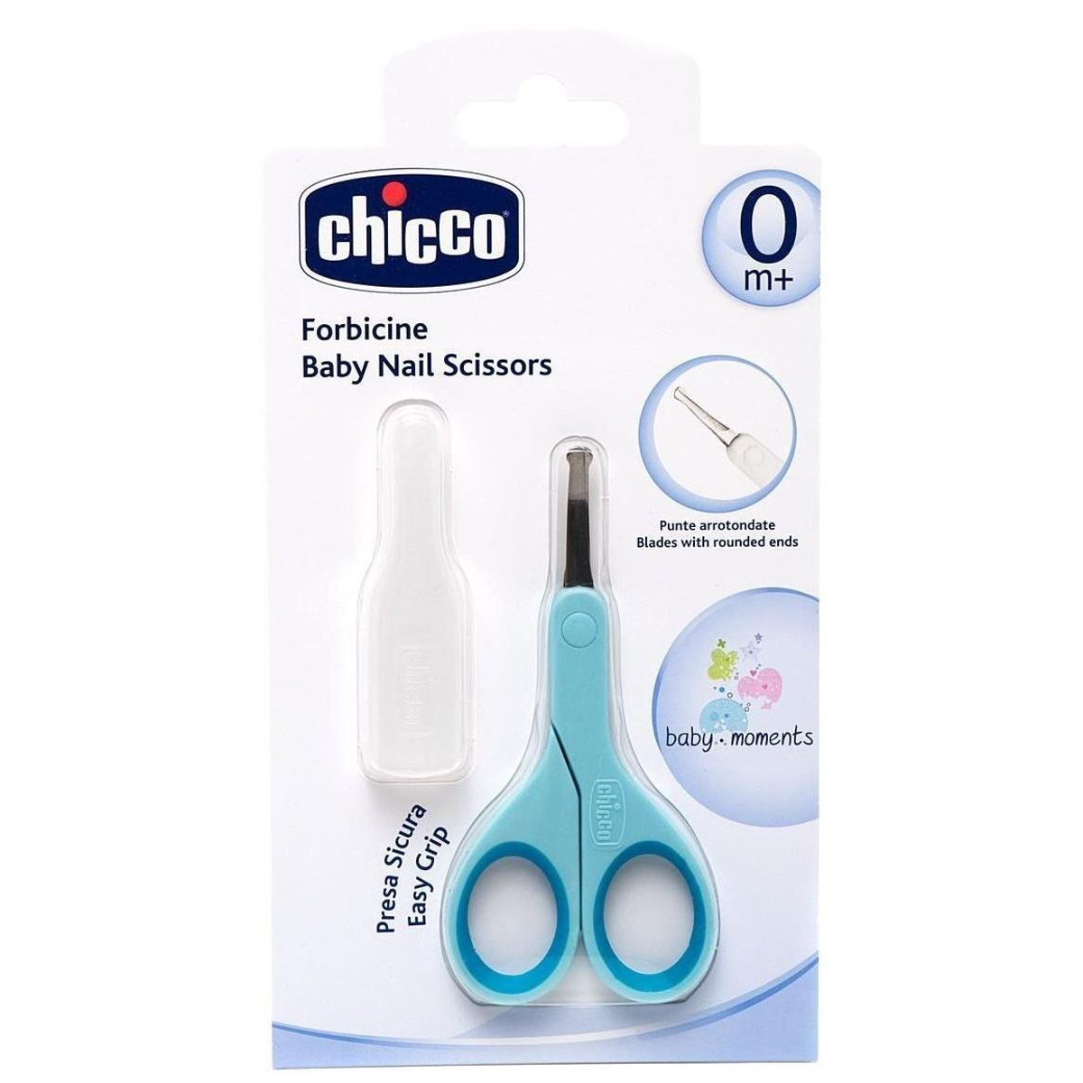 CHICCO Babyschere mit Schutzkappe hellblau